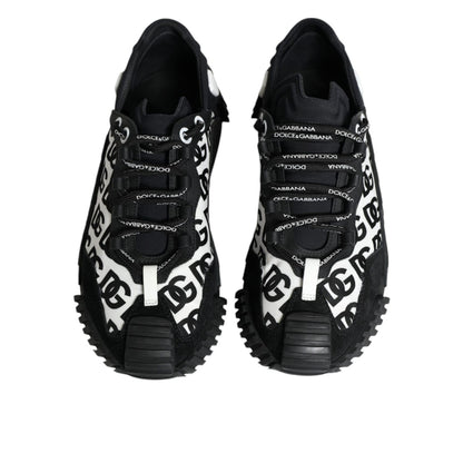 Dolce & Gabbana Black Logo Lace Up Low Top NS1 Sneakers Shoes