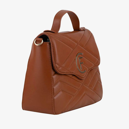 CRISTINAEFFE Brown Artificial Leather Crossbody Bag CRISTINAEFFE