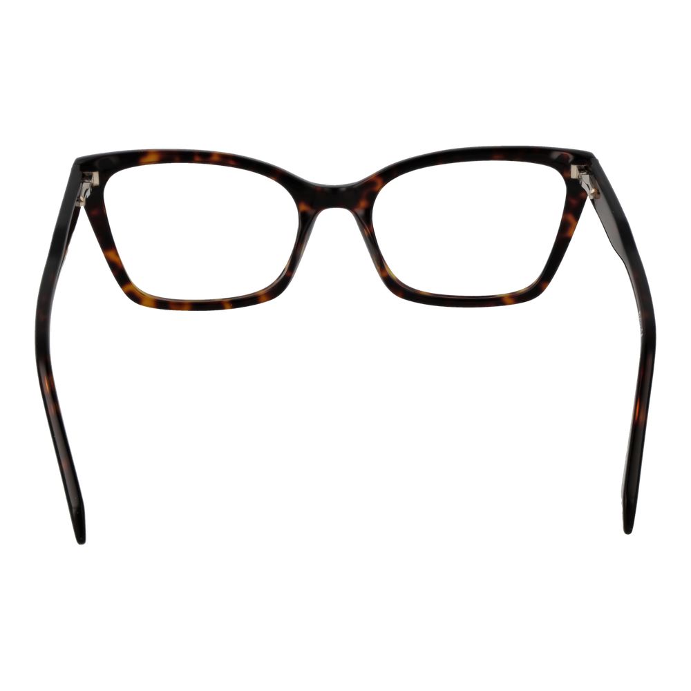 Polaroid Brown Women Glasses Frame in cat-eye style made from eco acetate with full-rim and spring hinge for fashion-forward look.