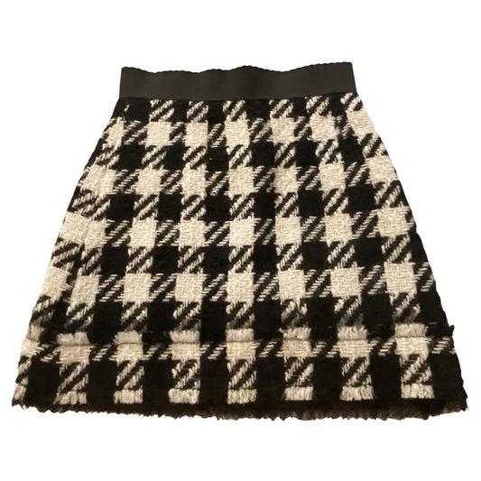 Dolce & Gabbana Black Wool Vergine Skirt Dolce & Gabbana