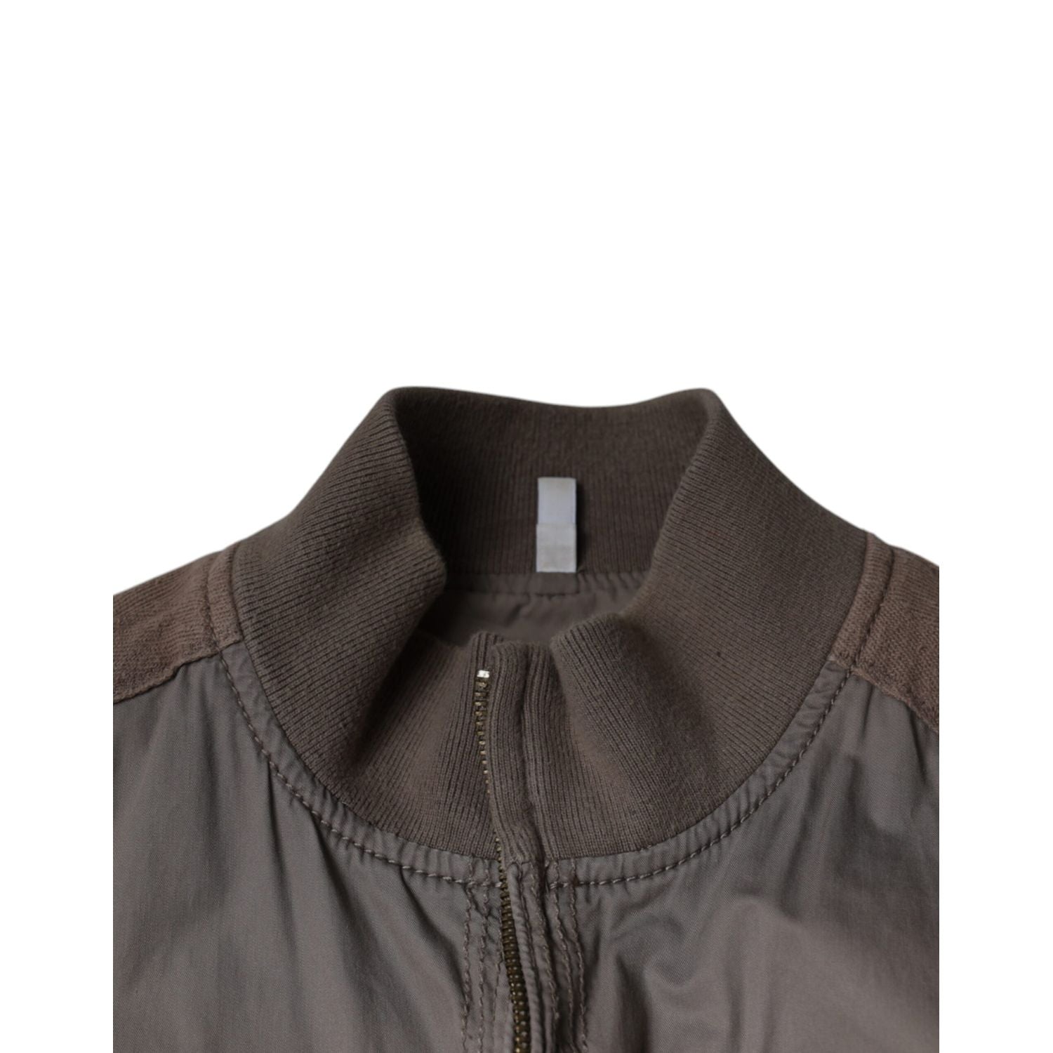 Armani Jeans Brown Cotton Full Zip Bomber Logo Jacket