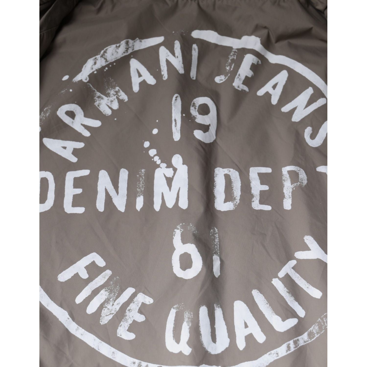 Armani Jeans Brown Cotton Full Zip Bomber Logo Jacket