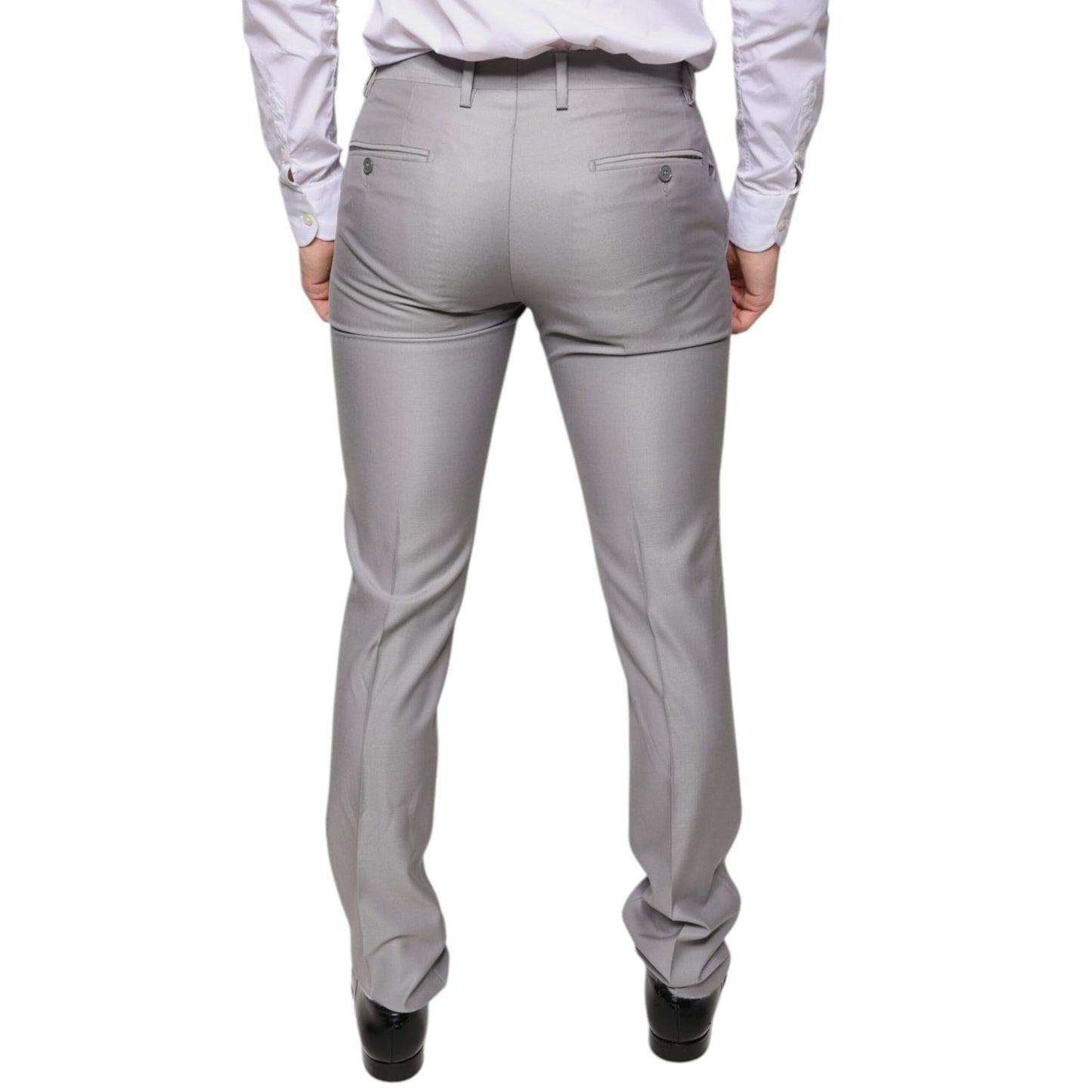 Dolce & Gabbana Light Gray Wool Dress Pants