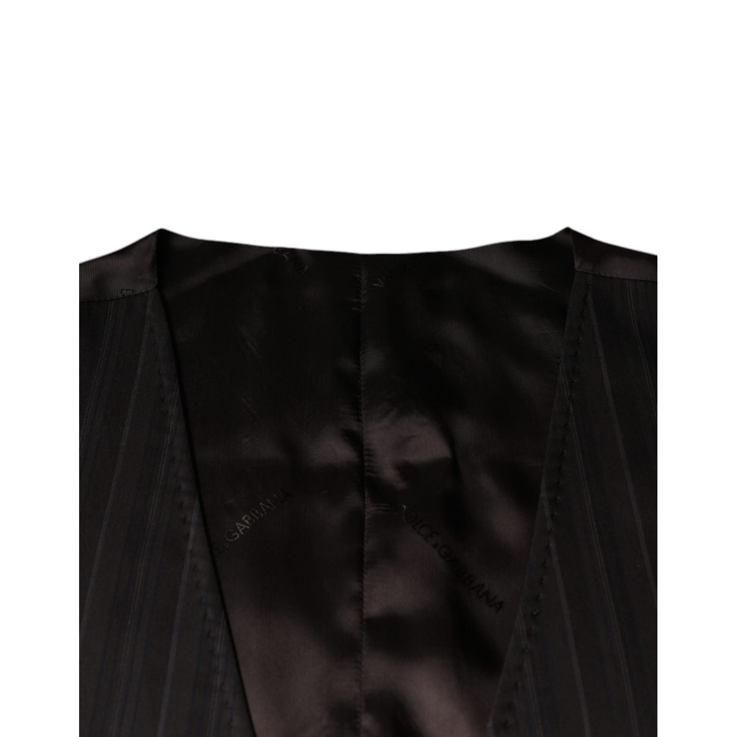 Dolce & Gabbana Black Cotton Waistcoat Dress Formal Vest