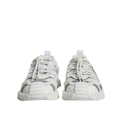 Dolce & Gabbana White Lace Up Low Top NS1 Sneakers Shoes