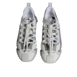 Dolce & Gabbana White Silver Low Top NS1 Sneakers Shoes