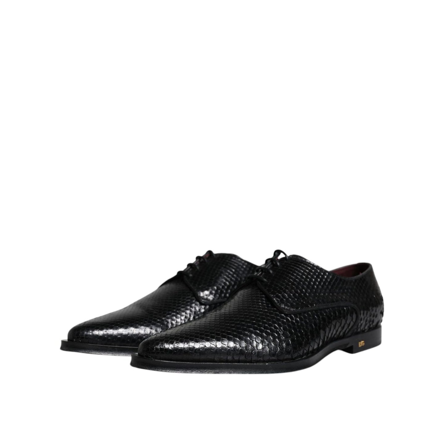 Dolce & Gabbana Black Leather Derby Formal Dress Shoes