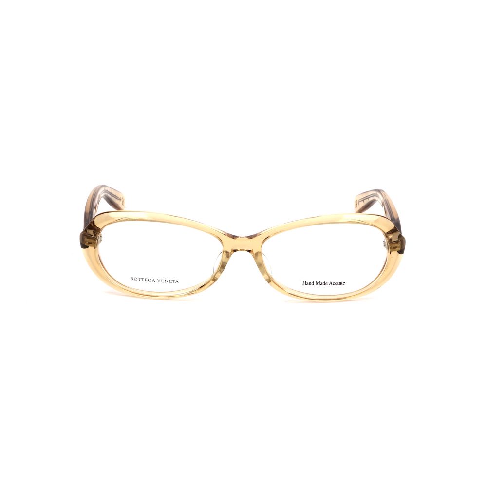 Bottega Veneta Bicolor Acetate Frames in yellow and brown, women's fashion glasses model BV600JC7F with acetate material.