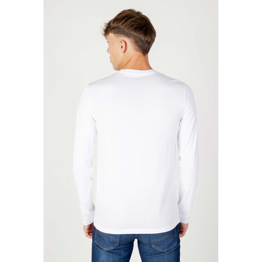 Armani Exchange White Cotton Long Sleeve T-Shirt