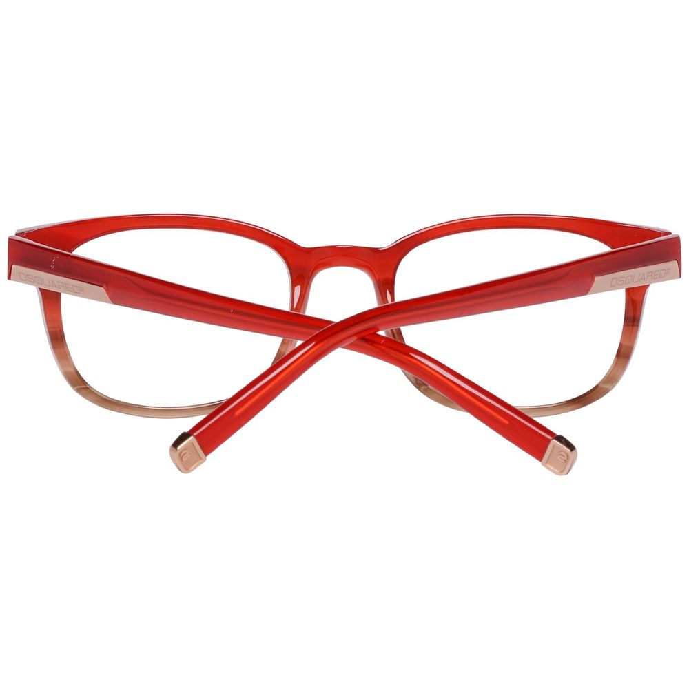 Dsquared² Bicolor Plastic Frames - Red unisex glasses with 49/20/140mm dimensions and filter 3, model DQ5051-068-49.