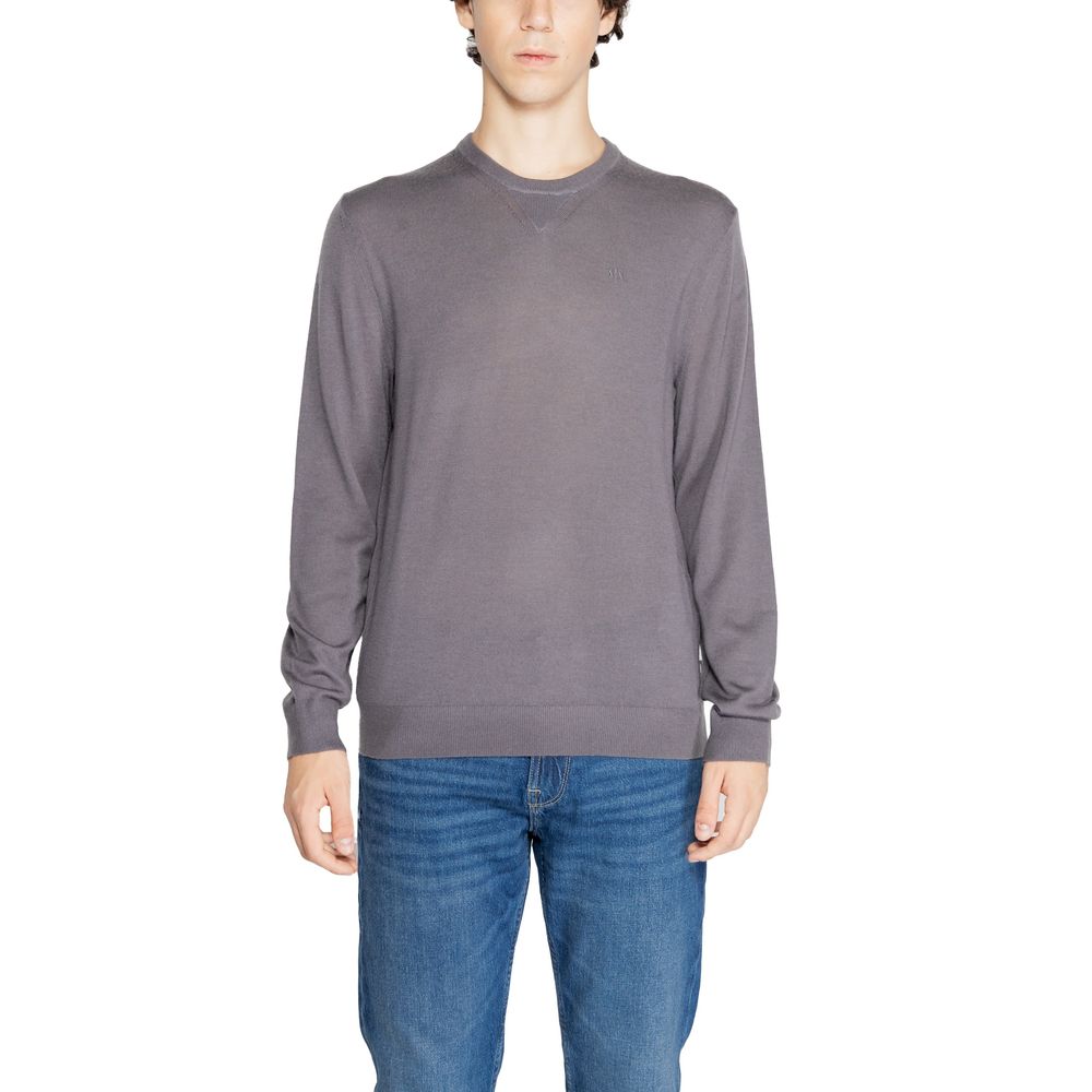Armani Exchange Gray Wool Sweatshirt
