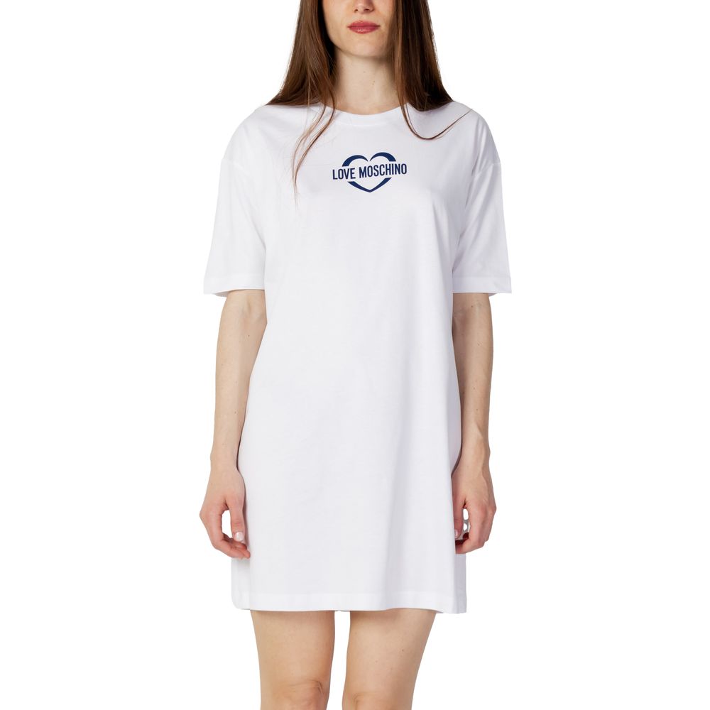 Love Moschino White Cotton Short