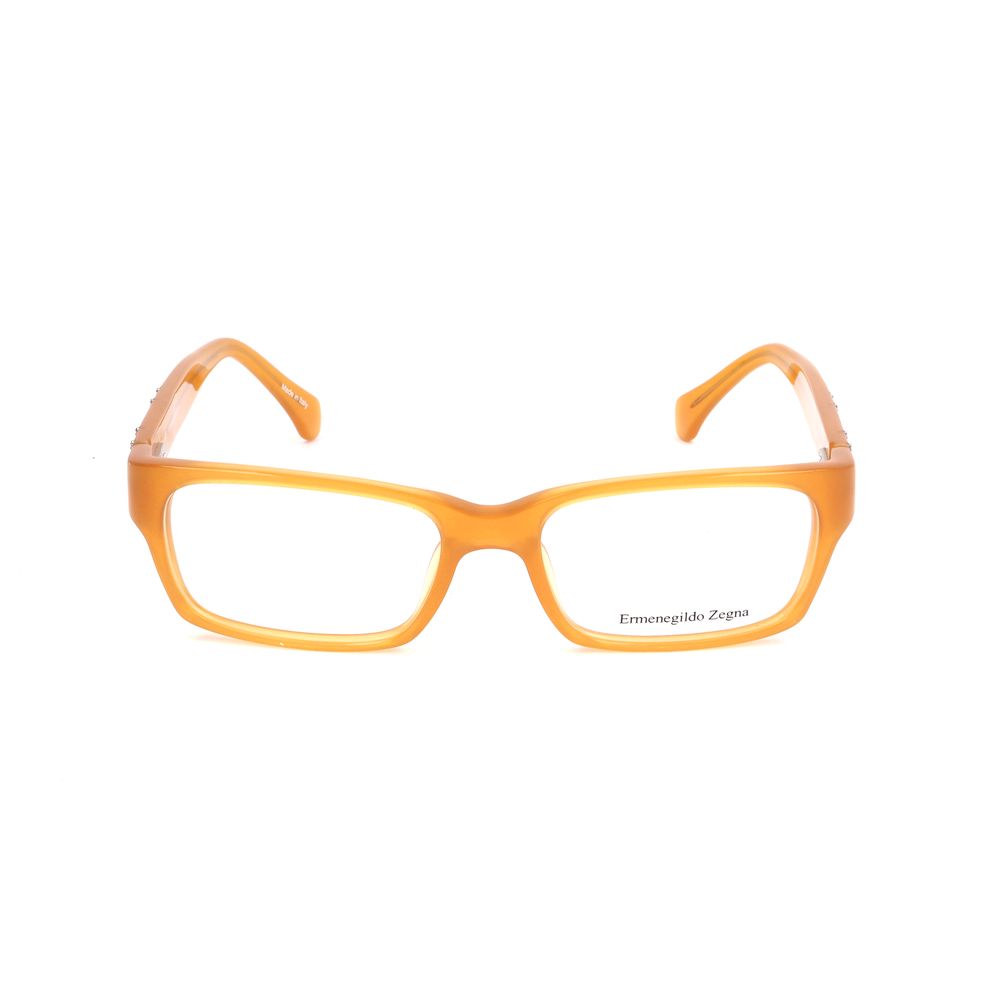 Ermenegildo Zegna Yellow Plastic Frames with 52/17/135 mm measurements and unisex design