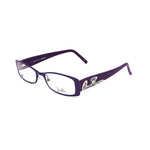 Emilio Pucci Purple Metal Frames in lilac color with decorative temples, size 50/17/135mm for women.