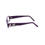 Emilio Pucci Purple Metal Frames side view with lilac color and decorative temple design, measures 50/17/135 mm.