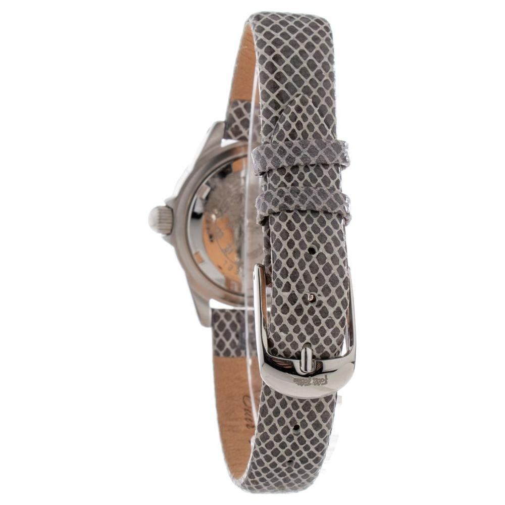 Folli Follie Gray Leather Dress Watch