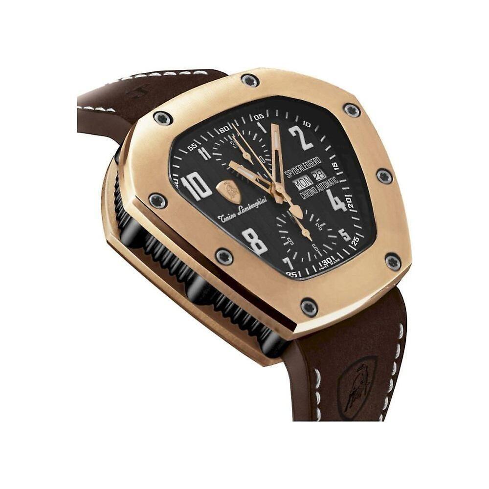 Lamborghini Black Leather Watch LATLFT075SPYDERLEGGEROAC