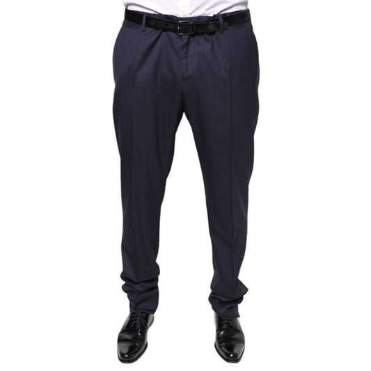 Dolce & Gabbana Blue Wool Skinny Formal Dress Pants PAN75561-54