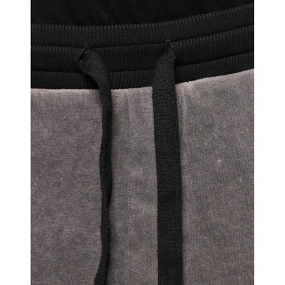 Dolce & Gabbana Gray Cotton Jogger Jogging Pants