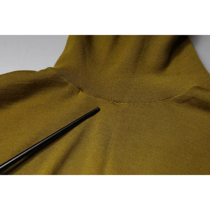 Dolce & Gabbana Brown Cashmere Turtleneck Pullover Sweater