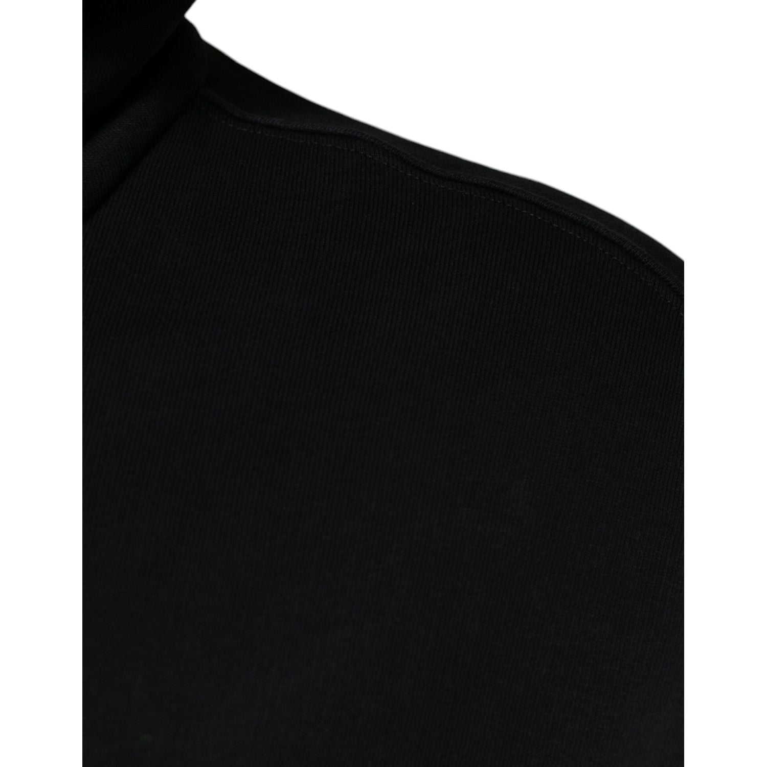 Dolce & Gabbana Black Logo Plaque Hooded Full Zip Sweater