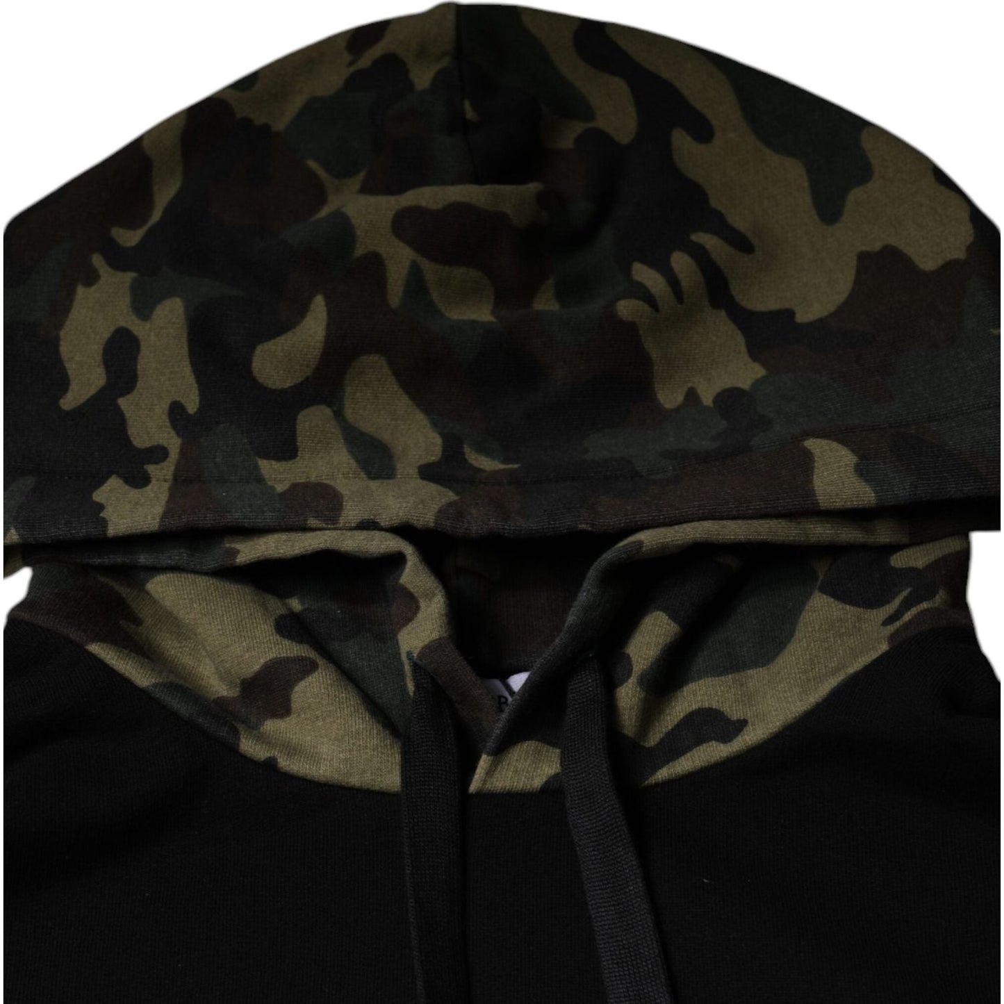 Dolce & Gabbana Black Camouflage Hooded Sweatshirt Sweater TSH87043-56