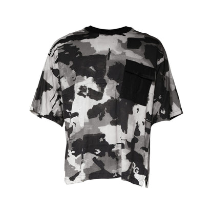 Dolce & Gabbana Multicolor Camouflage Cotton Crewneck T-shirt