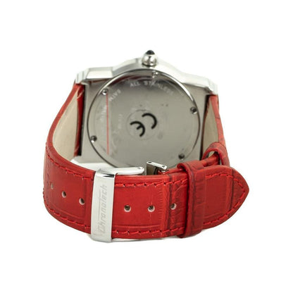 Chronotech Red Leather Watch