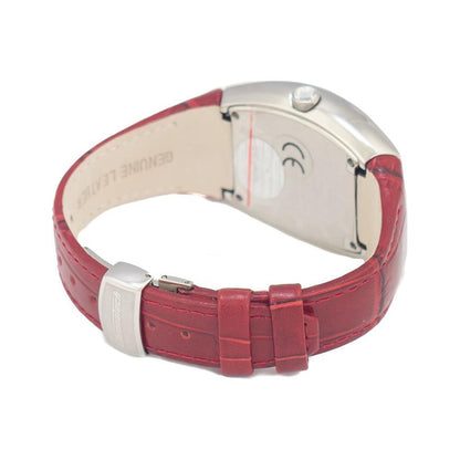 Chronotech Red Leather Watch