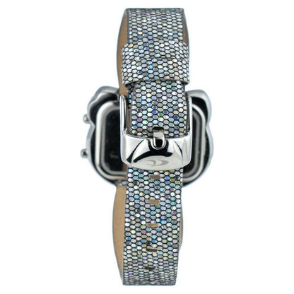 Chronotech Silver Leather Watch