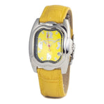 Chronotech Yellow Leather Watch