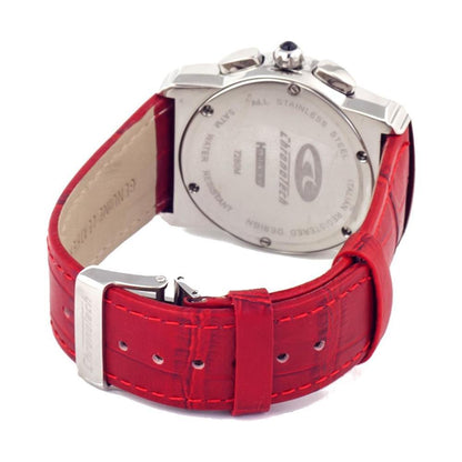 Chronotech Red Leather Watch