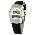 Chronotech Black Leather Watch
