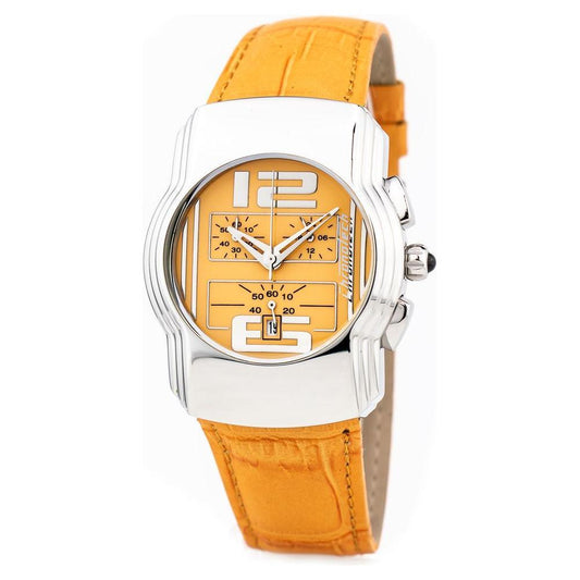 Chronotech Orange Leather Watch