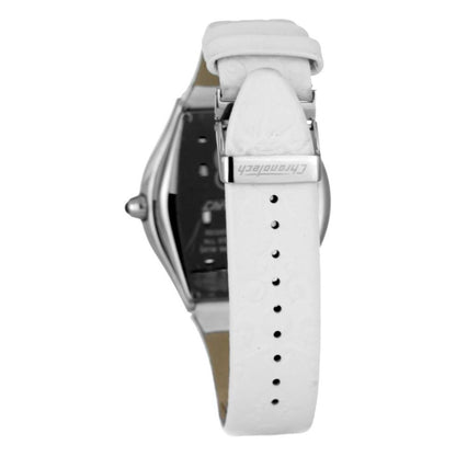 Chronotech White Leather Watch