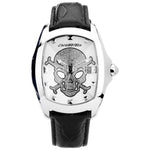 Chronotech Black Leather Watch CHCT7896M104AC