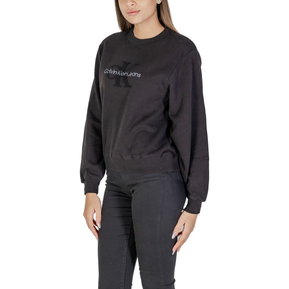 Calvin Klein Jeans Black Cotton Sweatshirt CA-14574800009-IT40|S