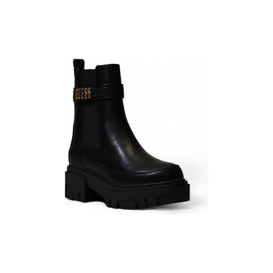 Guess black polyethylene women's boot with chunky sole, fall/winter collection, 84% polyurethane, stylish and durable footwear