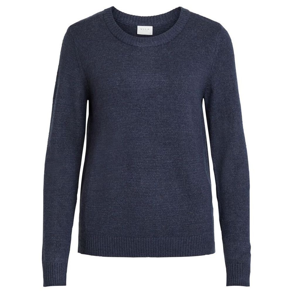 Vila Clothes Blue Viscose Sweatshirt