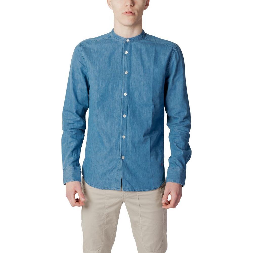 Peuterey Blue Cotton Shirt PE-11043000176-IT54 | XXL