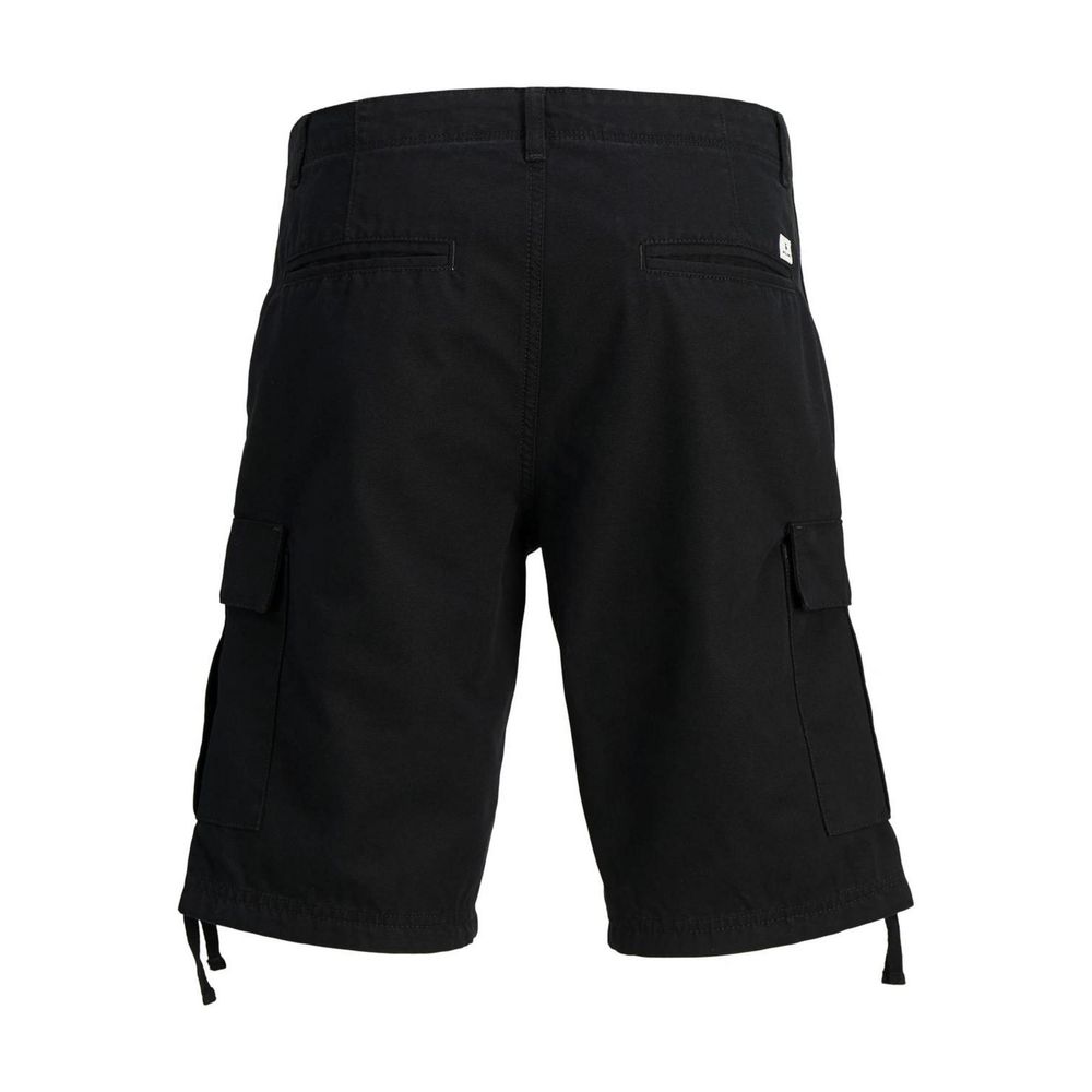 Jack Jones Black Cotton Bermuda Shorts