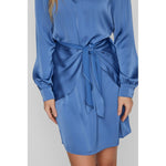 Vila Clothes Blue Recycled Polyester Short