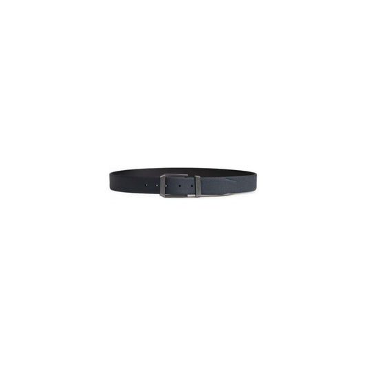 Antony Morato blue leather belt, men's fall/winter collection, 100% leather accessory for stylish outfits.