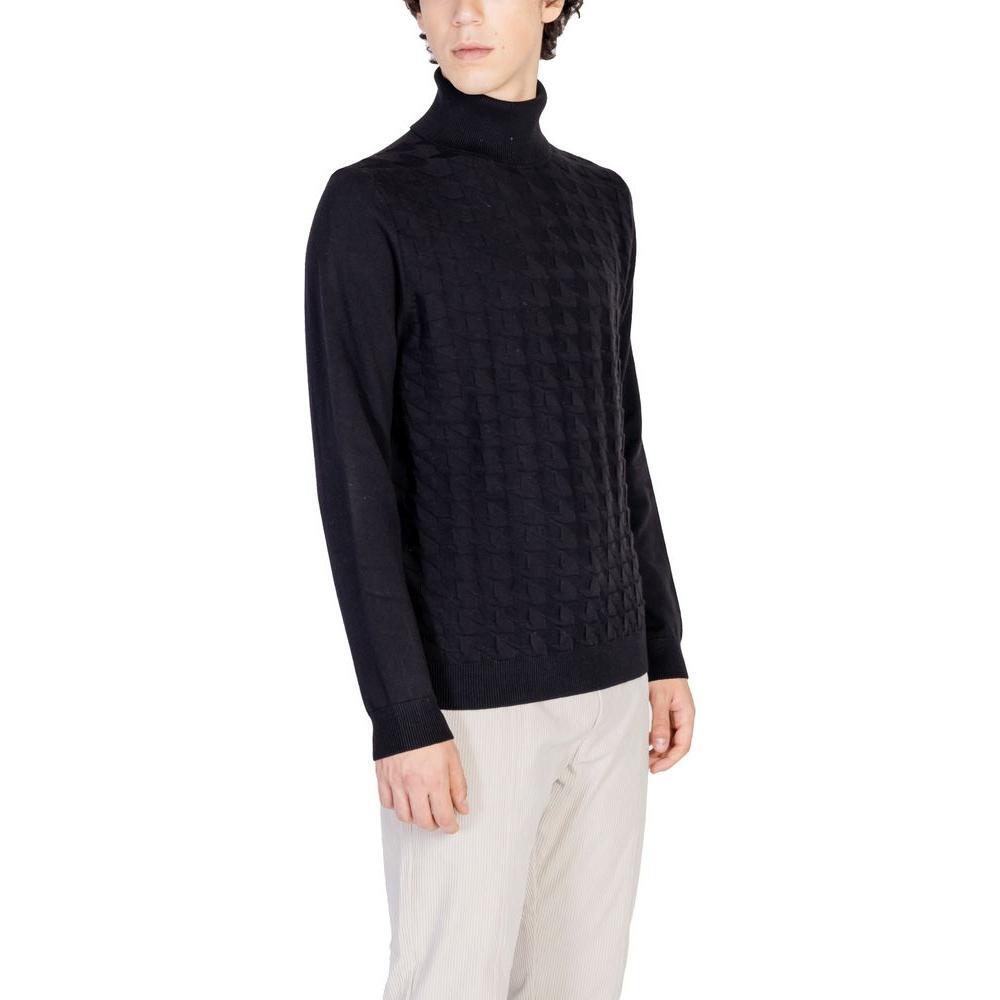 Antony Morato Black Cotton Turtleneck AN-14638800009-IT48 | L