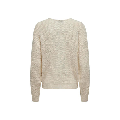 Jacqueline De Yong Cream Marabou Sweatshirt