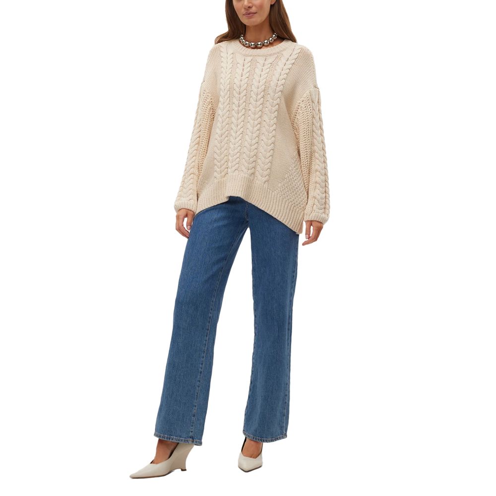 Vero Moda Beige Cotton Sweatshirt