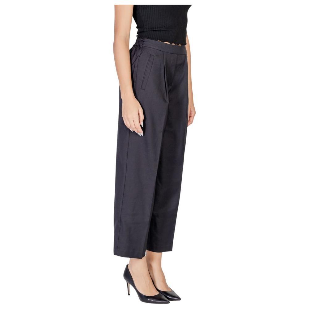ICHI Black Polyester Pant