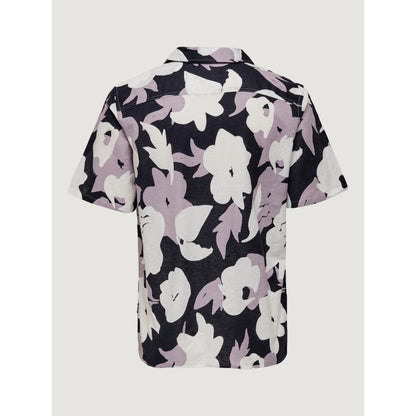Only & Sons Purple Linen Shortsleeve