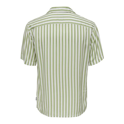 Only & Sons Green Viscose Shortsleeve