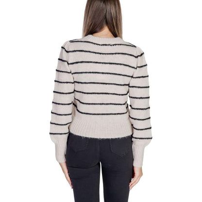 Jacqueline De Yong Gray Polyester Sweater
